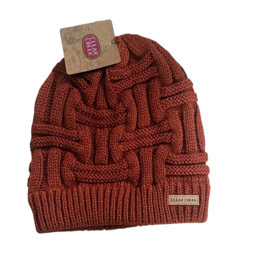 Women's Warm Knit Beanie - Brick Red